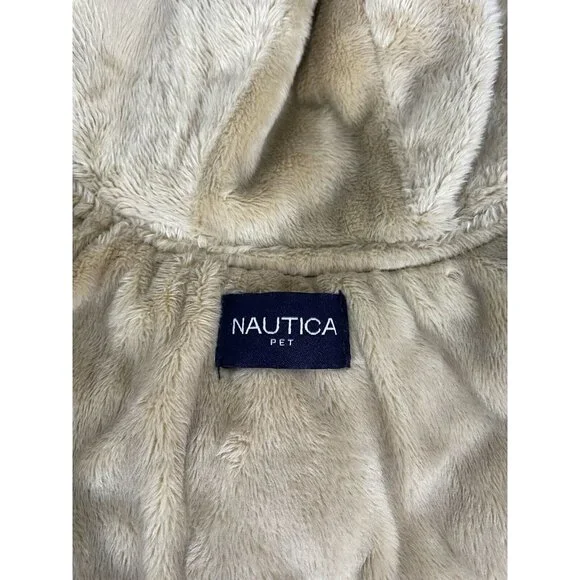 Nautica Pet Dog Jacket Hooded Puffer Fleece Vest XS Dark Green Preppy Classic - Picture 5 of 7